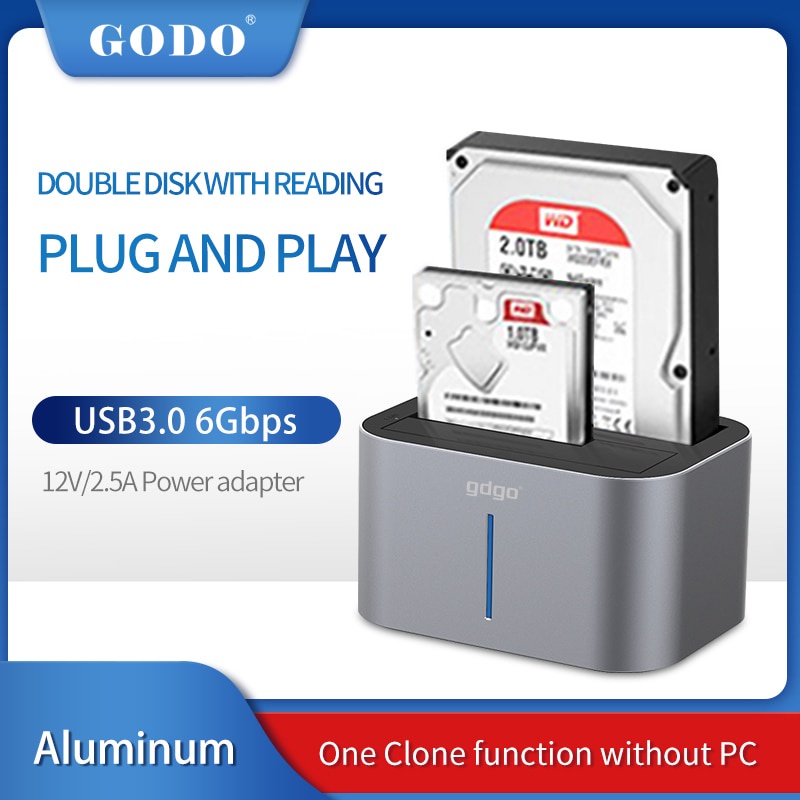 Clone Docking Station Dual Bay External Hard Drive Docking Station with