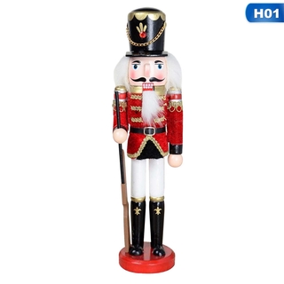 Multi-Colour Traditional Police Officer Christmas Wooden Nutcracker Scottish Soldier Nutcracker Wearing Scottish Outfit and Plaid Hat Tall Wooden Soldier Nutcracker on Stand Nutcracker Soldier 30cm 