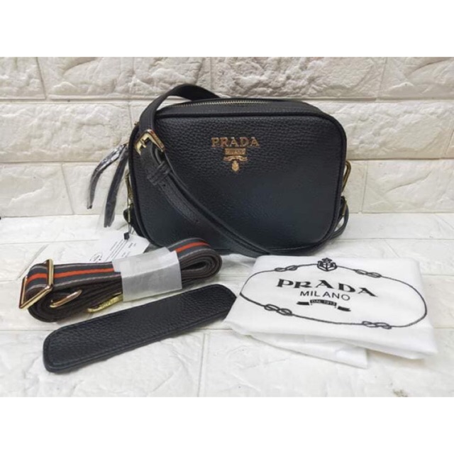 prada camera bag double zipper