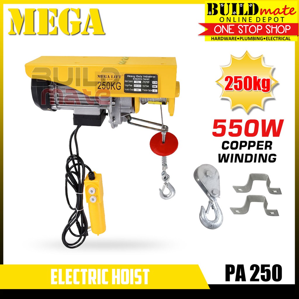 MEGA 250KG Heavy Duty Industrial Electric Hoist PA250 •BUILDMATE