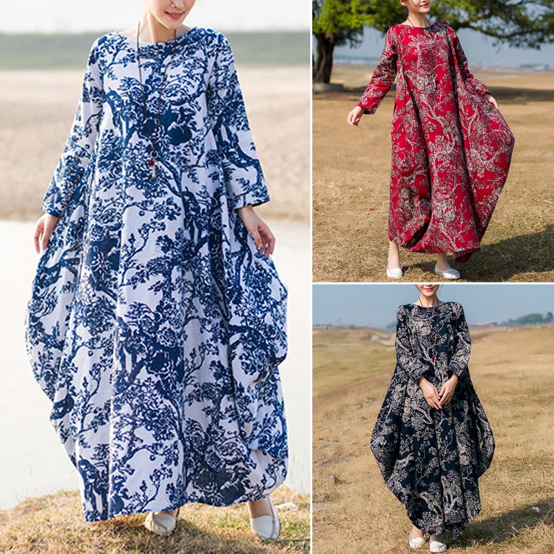 floral long sleeve maxi dress uk