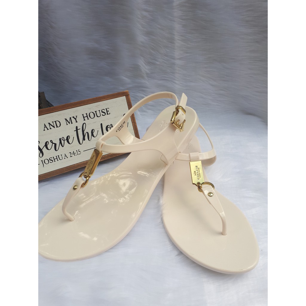 Authentic COACH PLATO JELLY SANDALS US 8 | Shopee Philippines