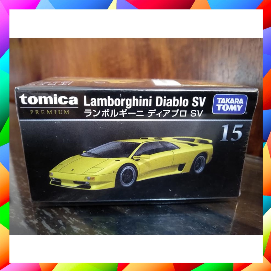 TOMICA PREMIUM 15 - LAMBORGHINI DIABLO SV (yellow) | Shopee Philippines