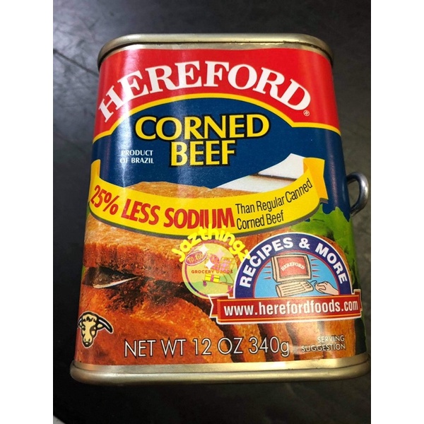 Hereford Corned Beef 25 Less Sodium CanneD 340g Shopee Philippines