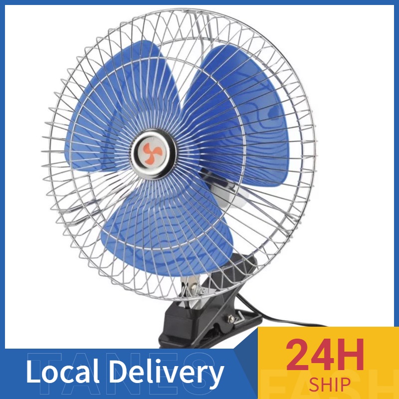 12V/24V ClipOn Car Fan Portable Mini Vehicle Cooler Window Dashboard