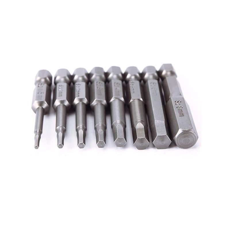 High Quality 8pc Hex Head Long Allen Bit Set Quick Connect Shank Impact