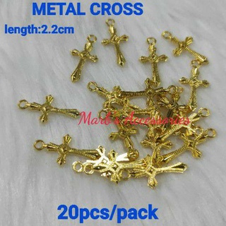 METAL CROSS GOLD 20PCS