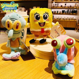 Genuine Authorized Cartoon Plush Spongebob Squarepants Octopus Brother Doll Car Keychain Bag Pendant Accessories