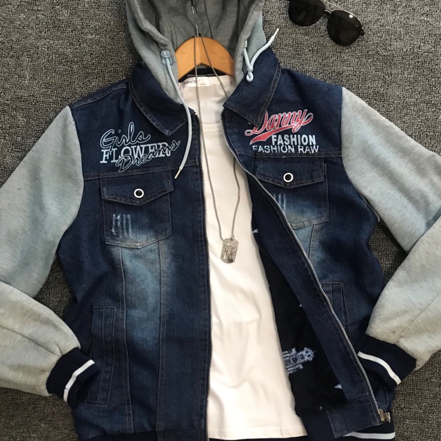 maong jacket with hood