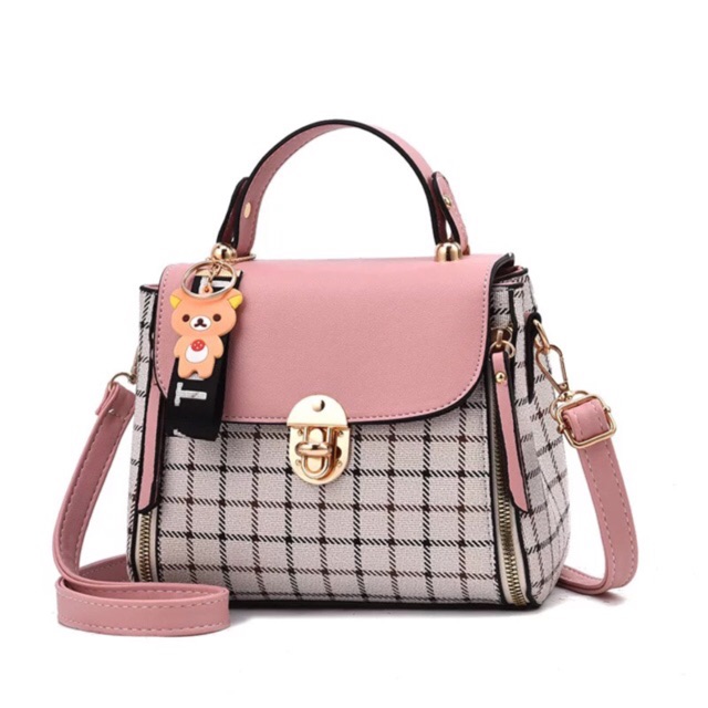 Angelwull Plaid Country Korean Sling/Handbag | Shopee Philippines