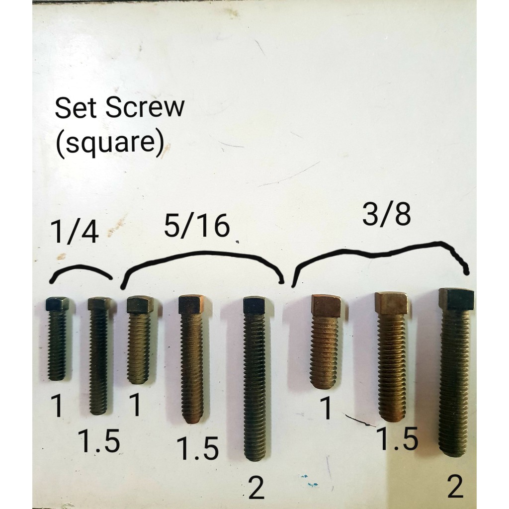 SQUARE SET SCREW per piece Shopee Philippines