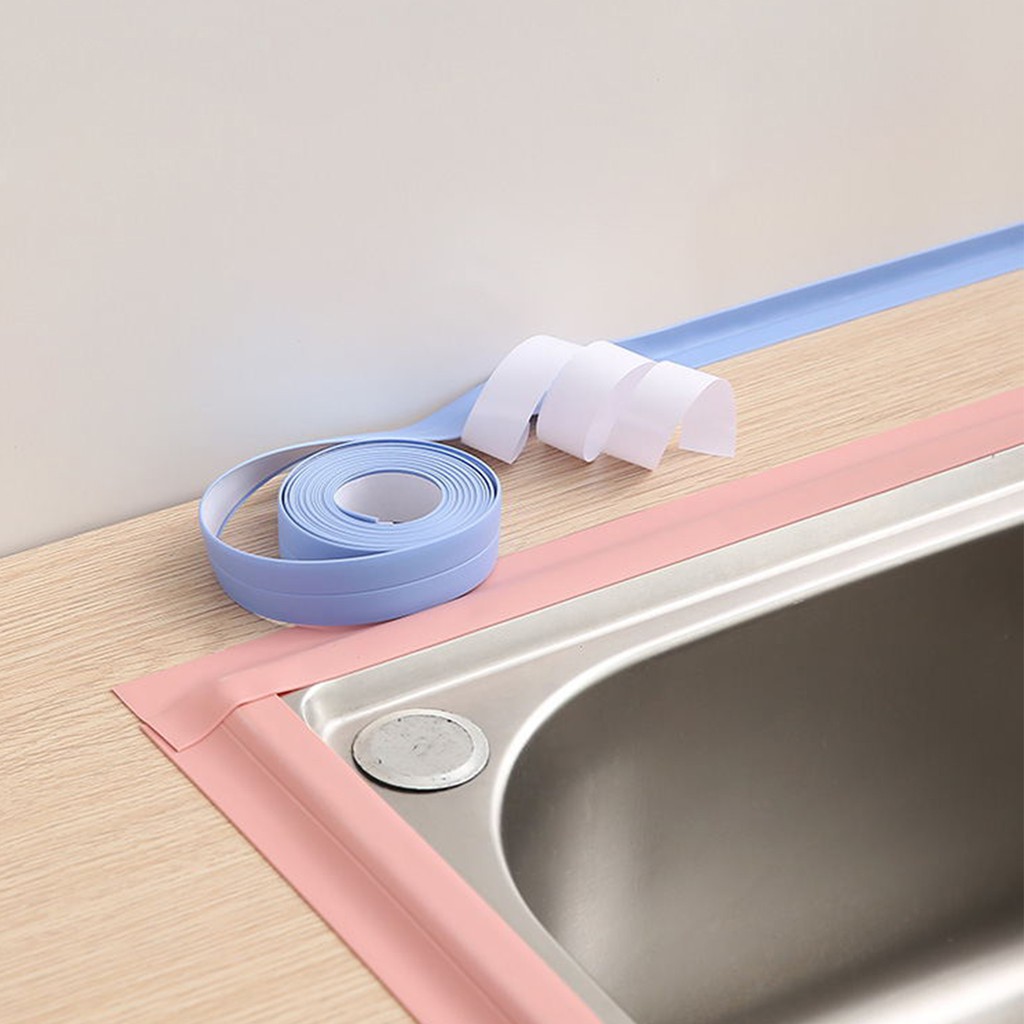 FIKI-adhesive Caulk Strip Moisture-proof Anti-mold Waterproof Caulking Tape for Kitchen Countertop Edge Protector Sealing Strip