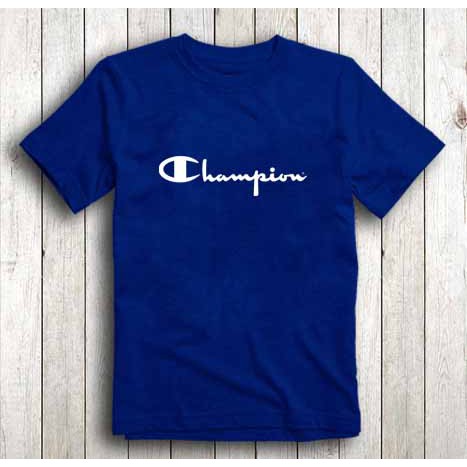 black red and blue champion shirt