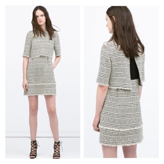 zara layered dress