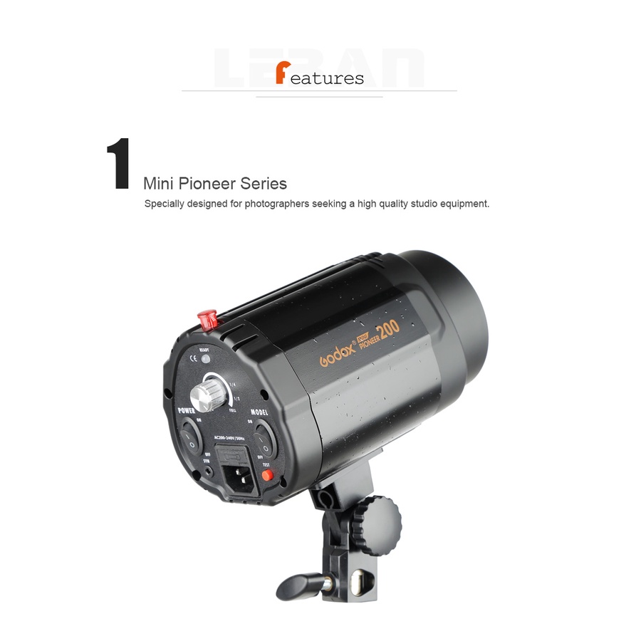 Godox 200W Studio lighting for Photography light Photo Strobe Flash Light Head (Mini Studio Flash) Monolight #6