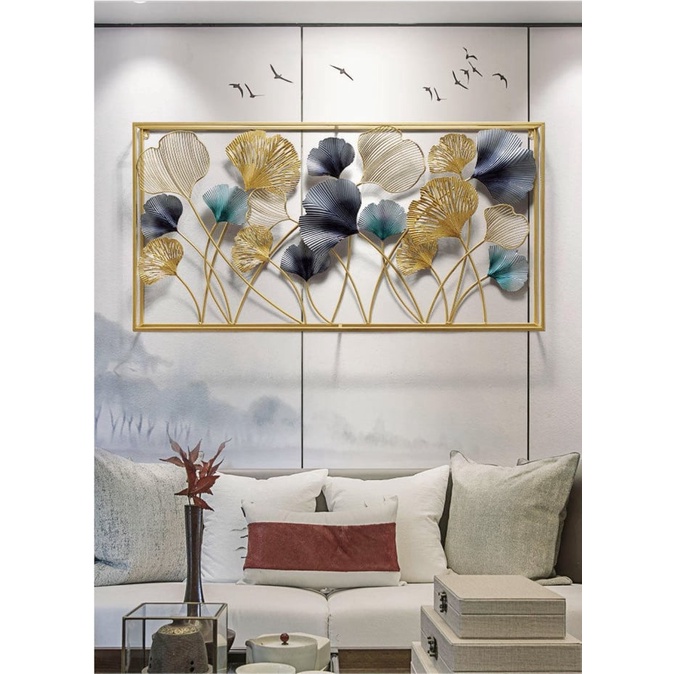 GLAMOROUS LUXURY MODERN NORDIC METAL WALL ART DECOR GINGKO DESIGN FOR