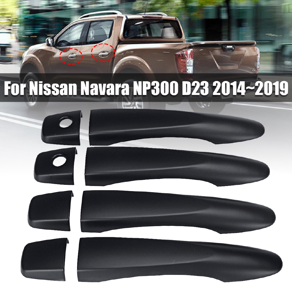Abs Black Door Handle Cover Protector For Nissan Navara Np300 D23