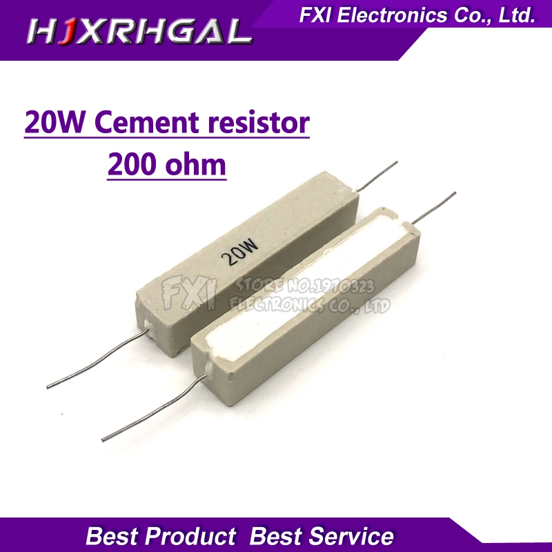 10pcs 20w Cement Resistor 200 Ohm Hjxrhgal Cement Resistors 200r Resistance Shopee Philippines