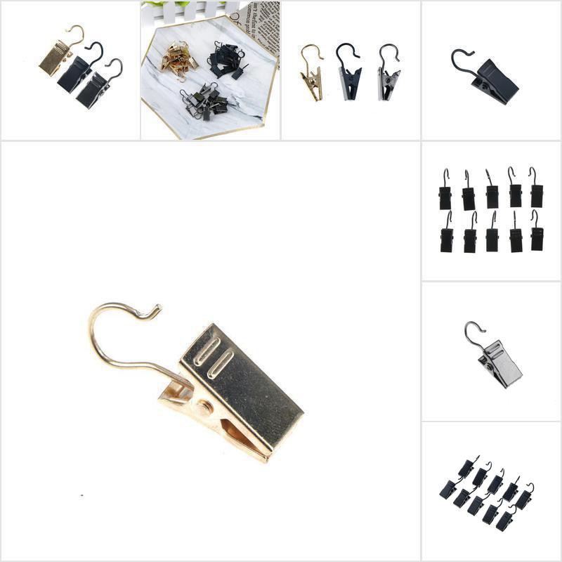 Chicloud 10pcs Stainless Steel Window Shower Curtain Rod Clips