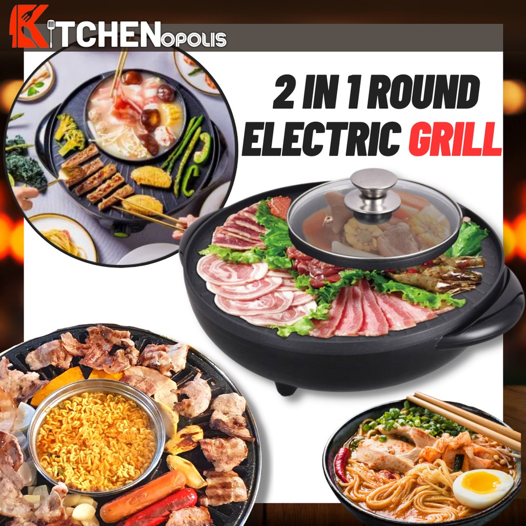 Kitchenopolis' 2 in1 Korean Grill Shabu Shabu and Samgyupsal Grill Pan