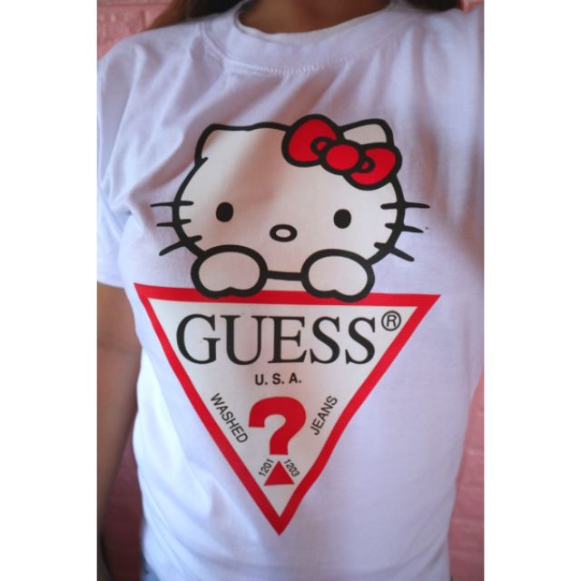 guess hello kitty t shirt