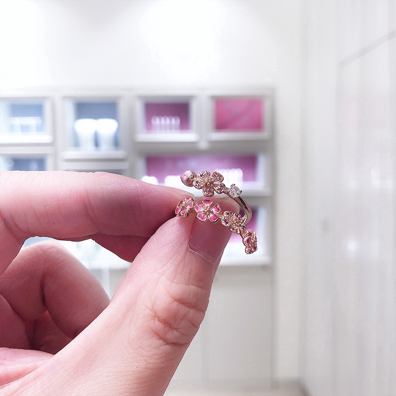 pandora peach blossom flower ring