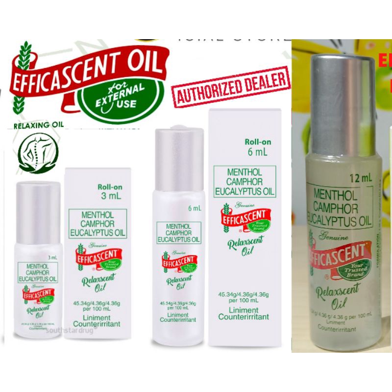 EFFICASCENT relaxscent oil Rollon 3mL,6mL,12mL Shopee Philippines