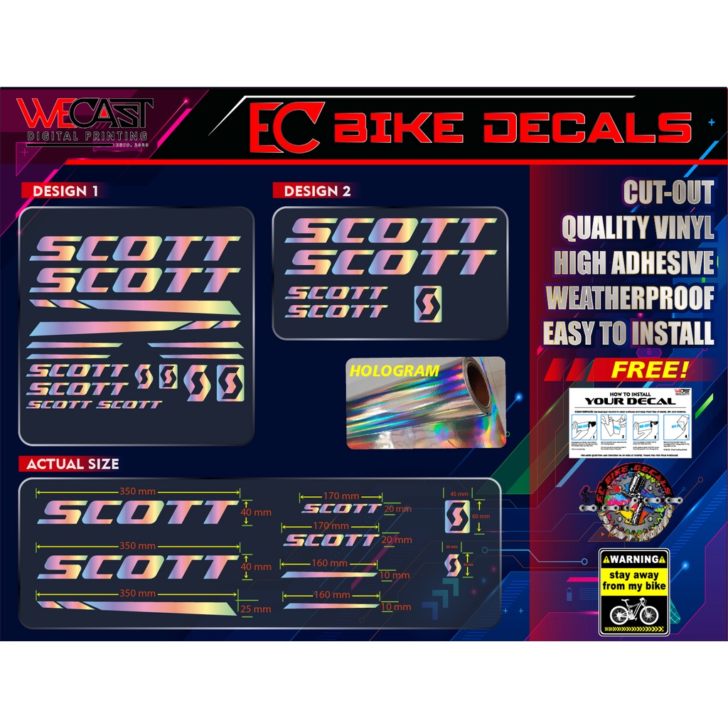 scott frame decals