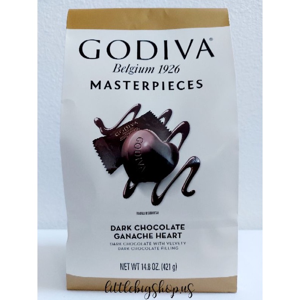 GODIVA Belgian Masterpieces Dark Chocolate Ganache Heart 421g Shopee