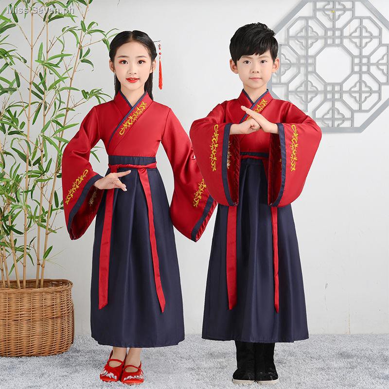 Traditional Chinese Costume Boy Kids Tang Suit Han Fu National Costume ...