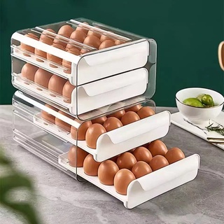 2 Layer Grids Egg Storage Box Household Kitchen Organizer for Kitchen Egg Holder