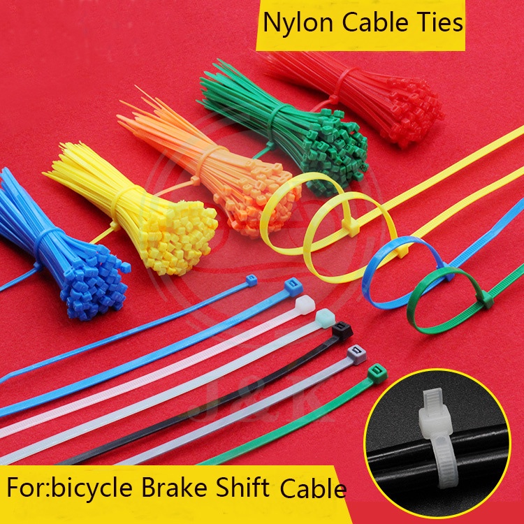 Bicycle Brake Shift Cable Color Nylon Cable Ties size3.6mmX200mm(50pcs