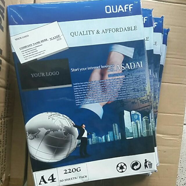 a4 size visiting card paper