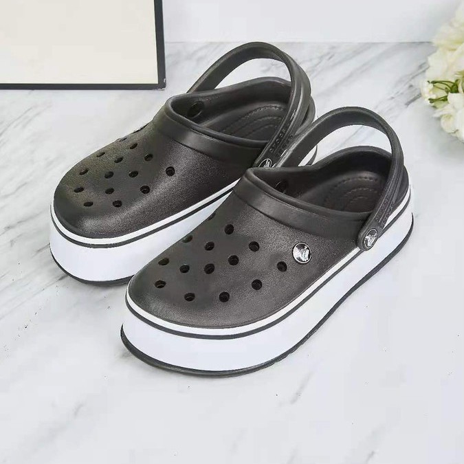 Slipperworld Crocs sandals women Increase couple hole shoes cod High Heel  slides | Shopee Philippines