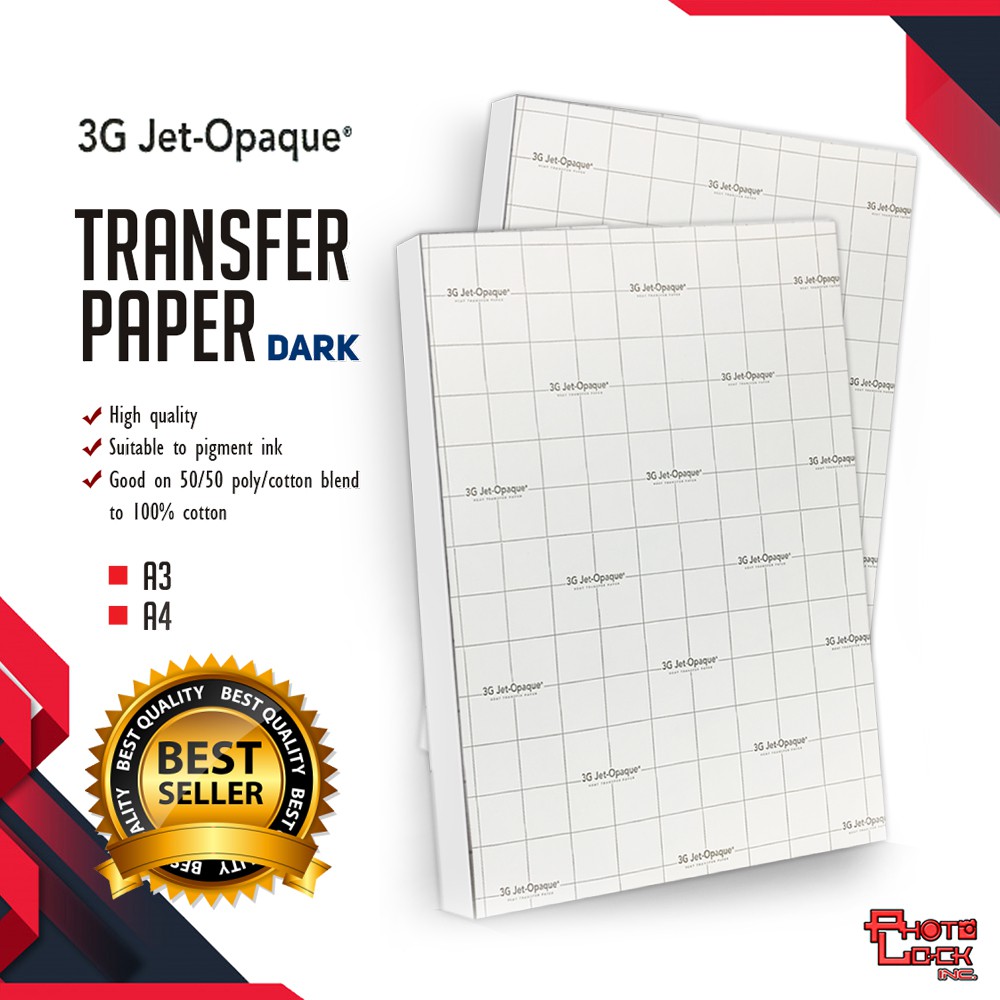 DARK TRANSFER PAPER 3G Jet Opaque A4 (10sheets) | Shopee Philippines