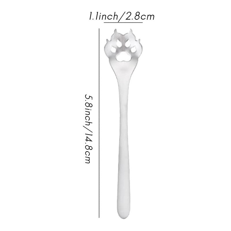4PCS Coffee Spoon Stainless Steel Teaspoon for Kitchen Restaurant A