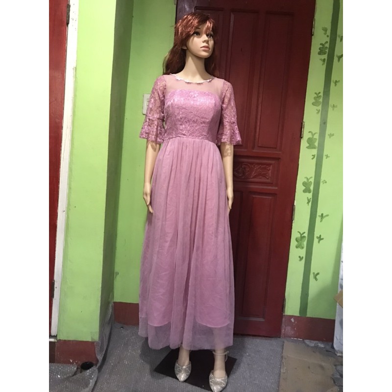 old rose gown design