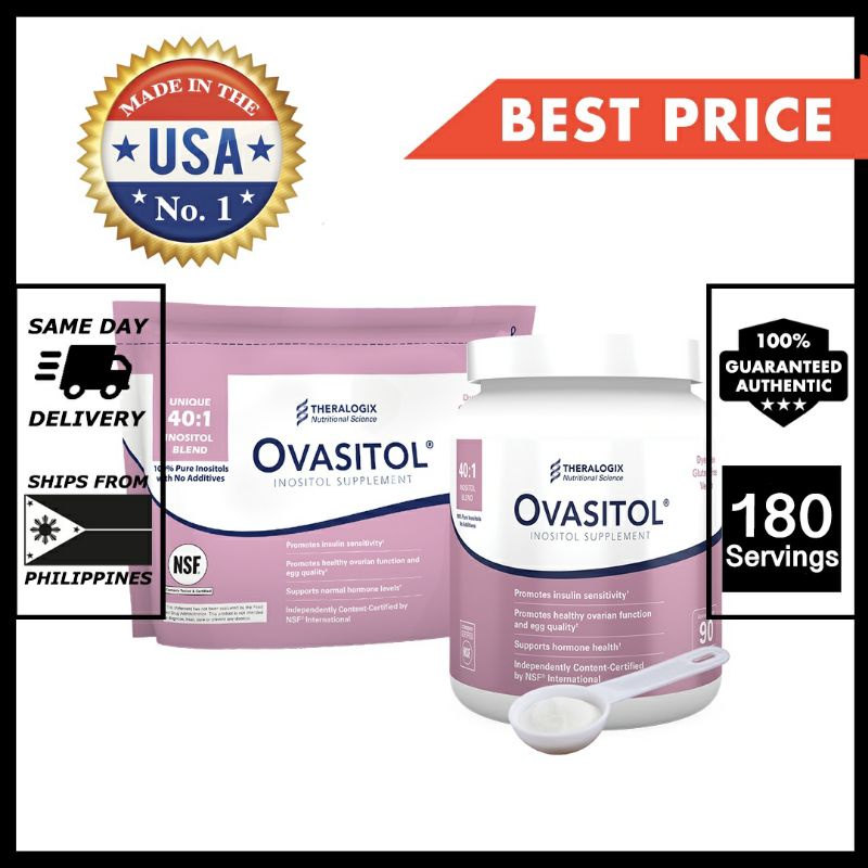 Theralogix Ovasitol PCOS Powder Myo Inositol D-Chiro Inositol Fertility ...
