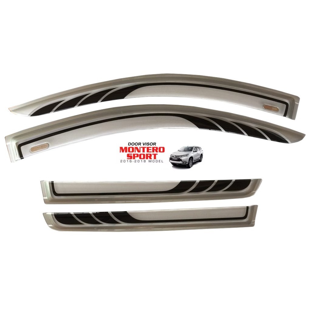 Rain Guard Window Visor for Mitsubishi Montero Sport 20162021 two Tone