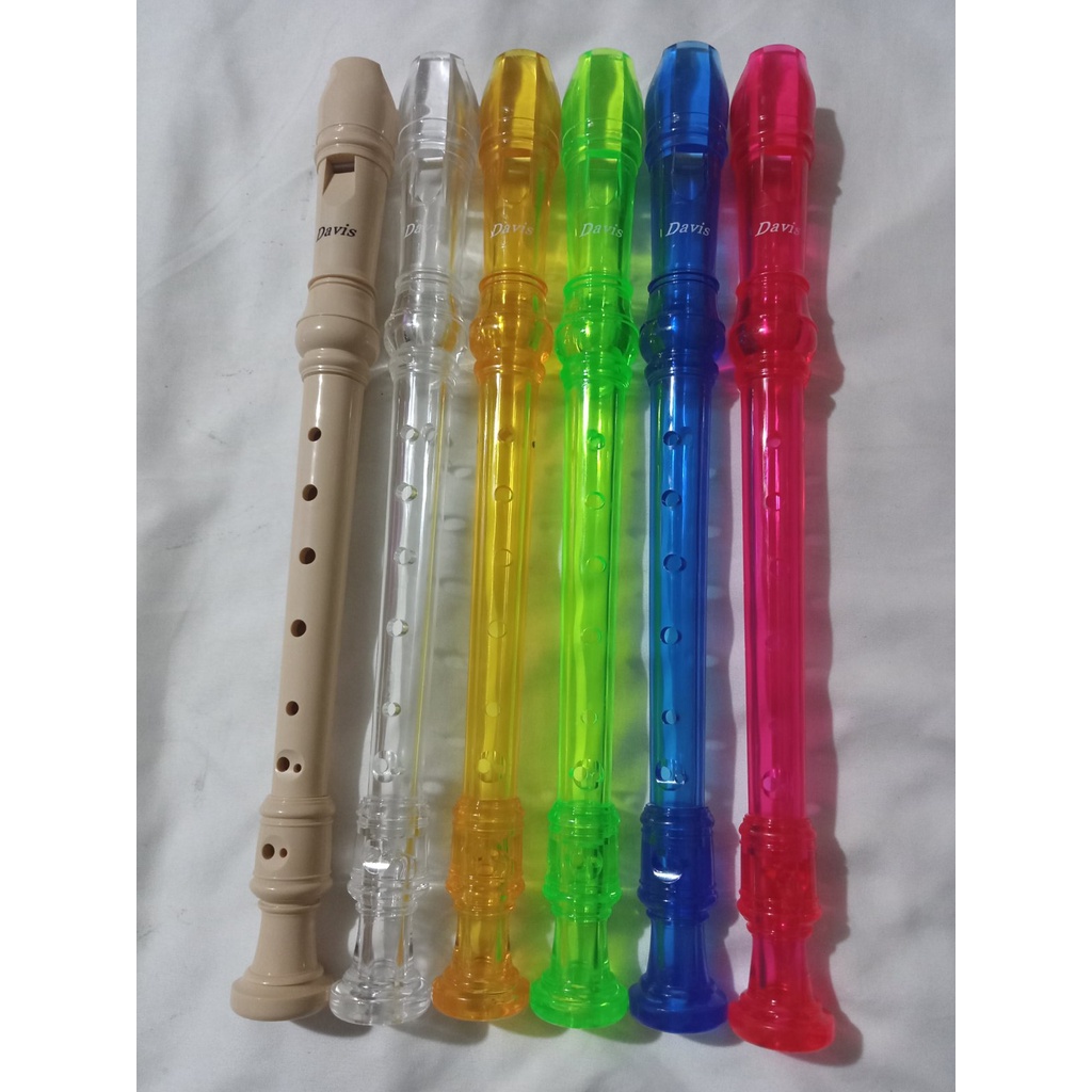 Mixed Color Happyyami 5pcs Soprano Recorder Plastic Kids Recorder German Style C Recorder Instrument with Cleaning Rod for Kids Beginners 