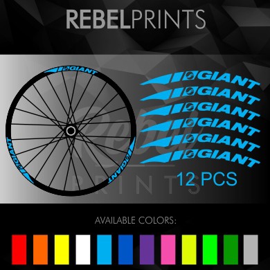 GIANT (12 pcs) Wheel Rim Stickers for Mountain Bike | Shopee Philippines