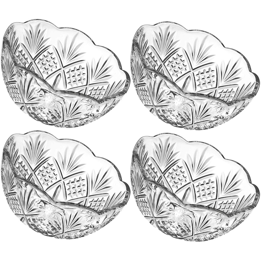 Set Of Crystal Bowl 4 Pieces GODINGER DUBLIN, High Quality Bowl Set