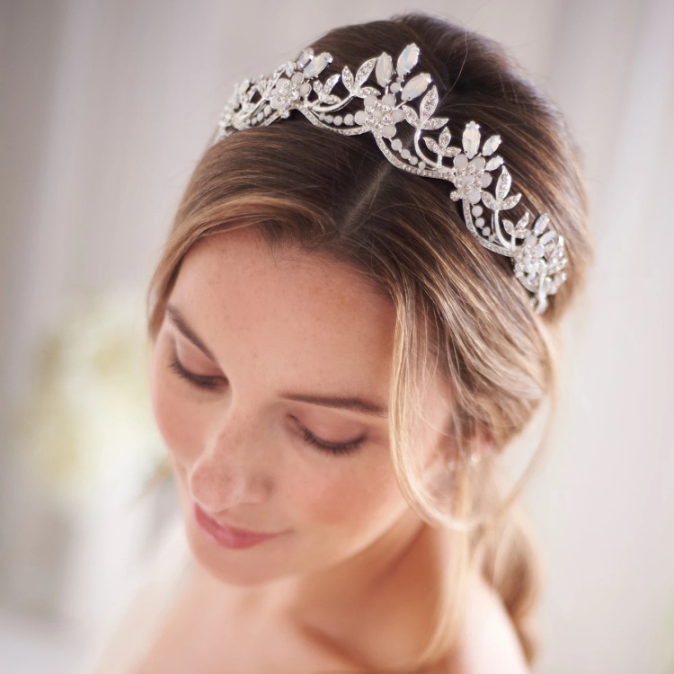 Opal Crystal Tiara Bridal Crown Wedding Headpiece Bride Hair Accessories  for Women | Shopee Philippines
