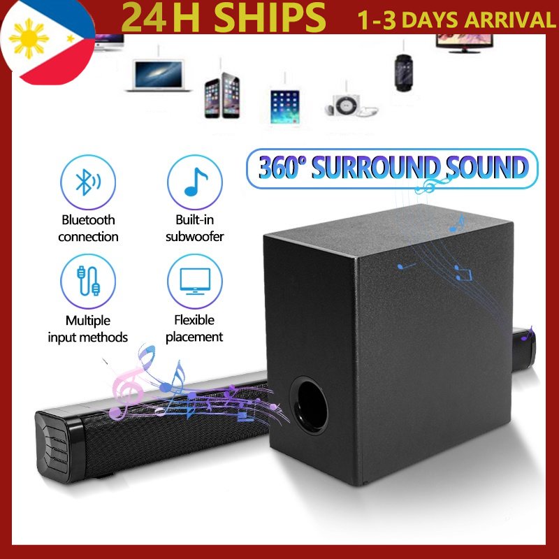 2pc/Set Soundbar With External Subwoofer Bluetooth Professional Sound