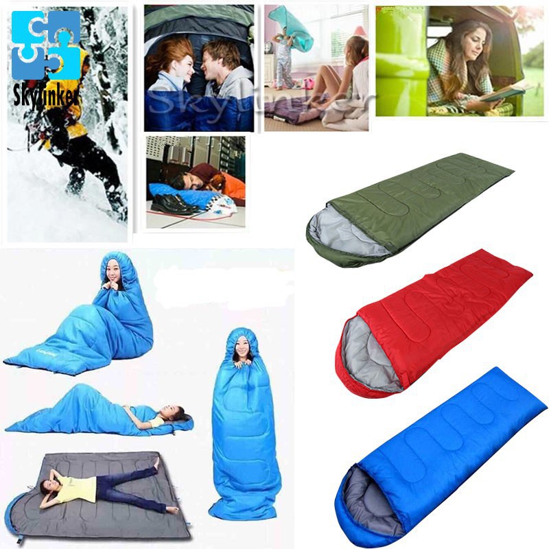Sleeping Bag Envelope Folding Outdoor Sleeping Bag (Blue) Blanja