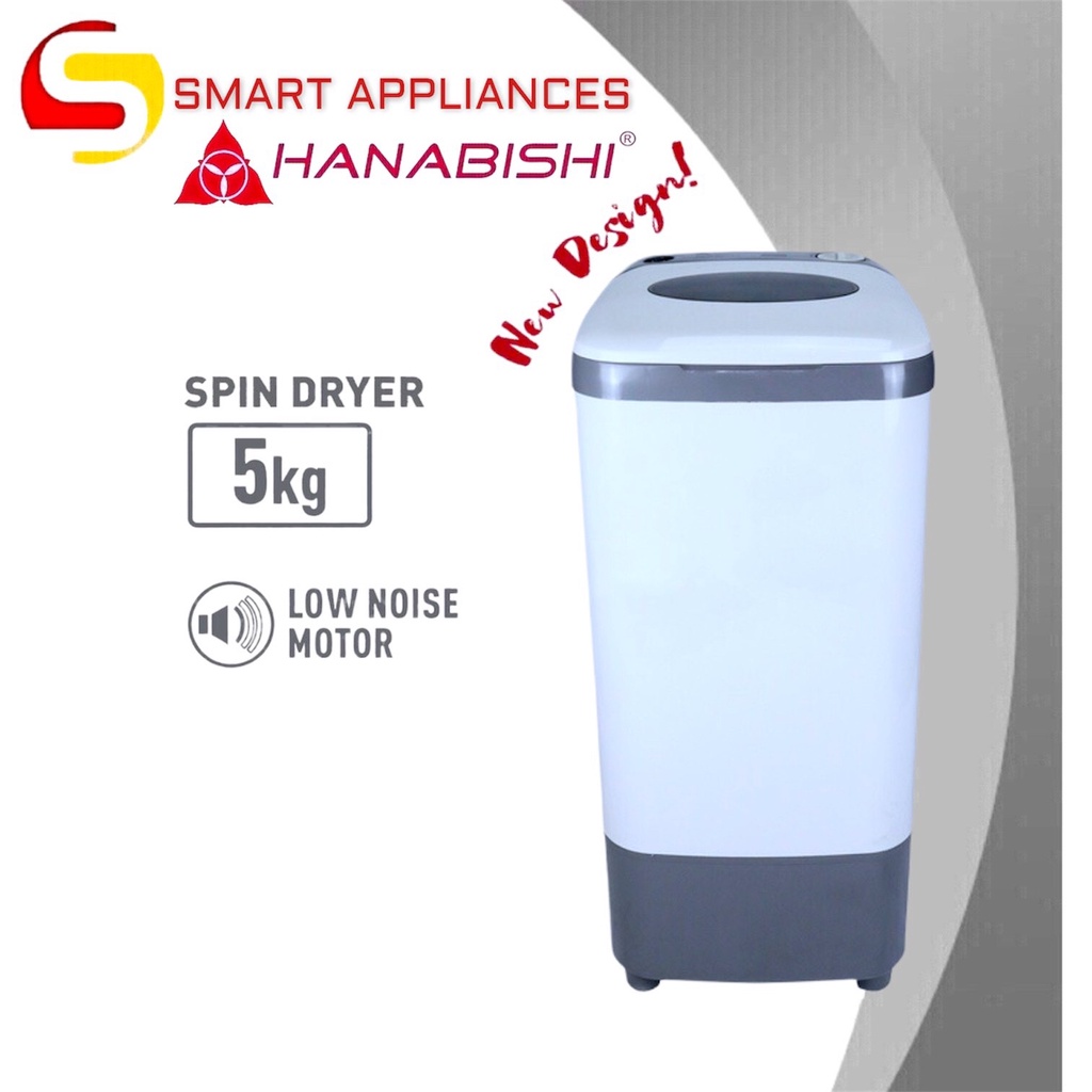 Hanabishi Spin Dryer 5 KG Capacity HSD50 White by Smart Appliances