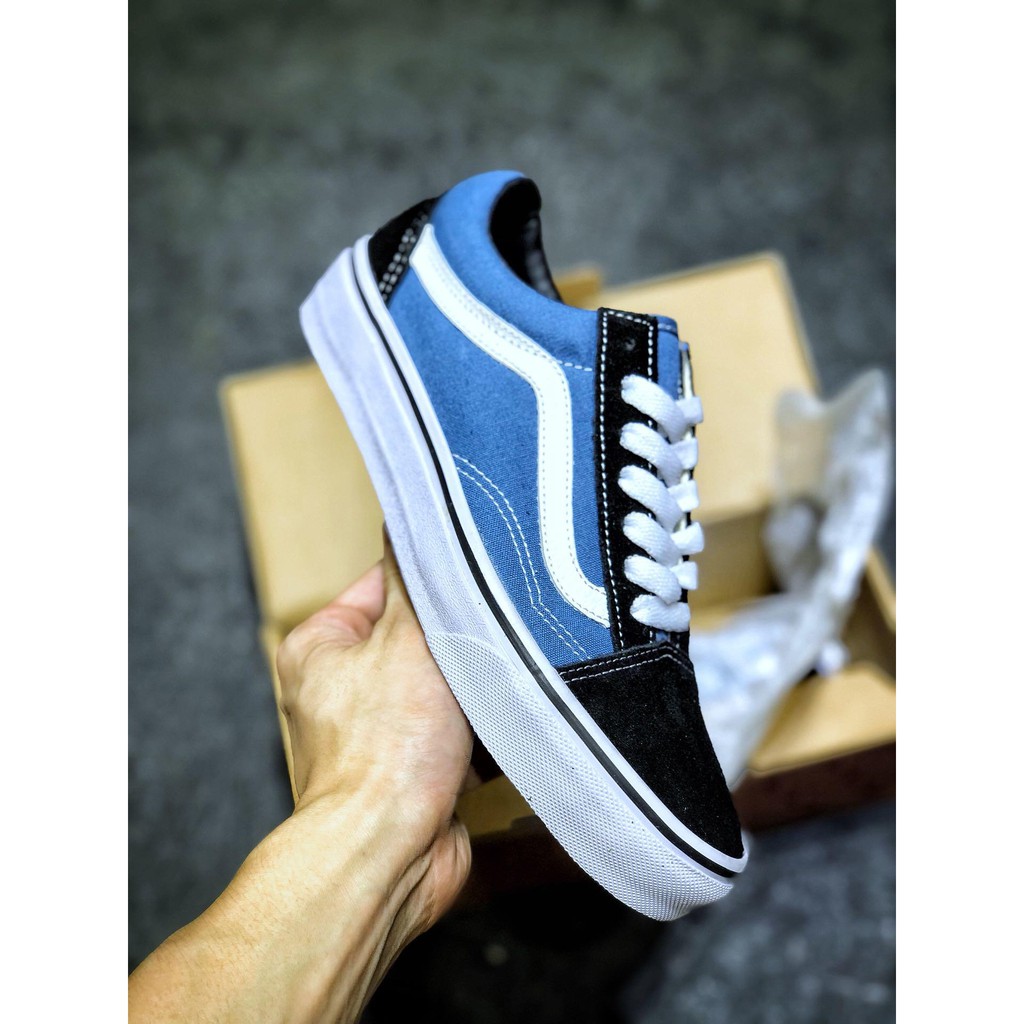 navy blue low top vans