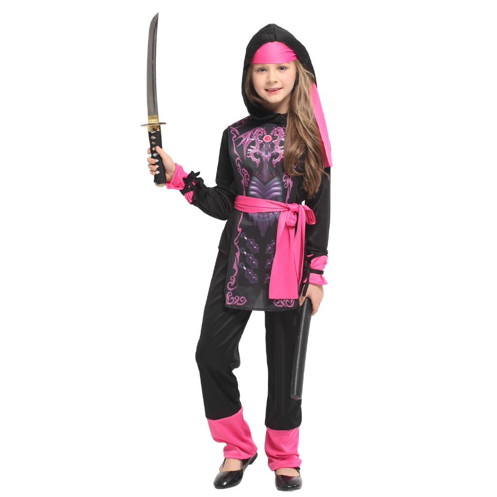 Girls Ninja Costume Halloween Kids Cosplay Japanese Samurai Warrior Fancy Dress Outfit Shopee Philippines