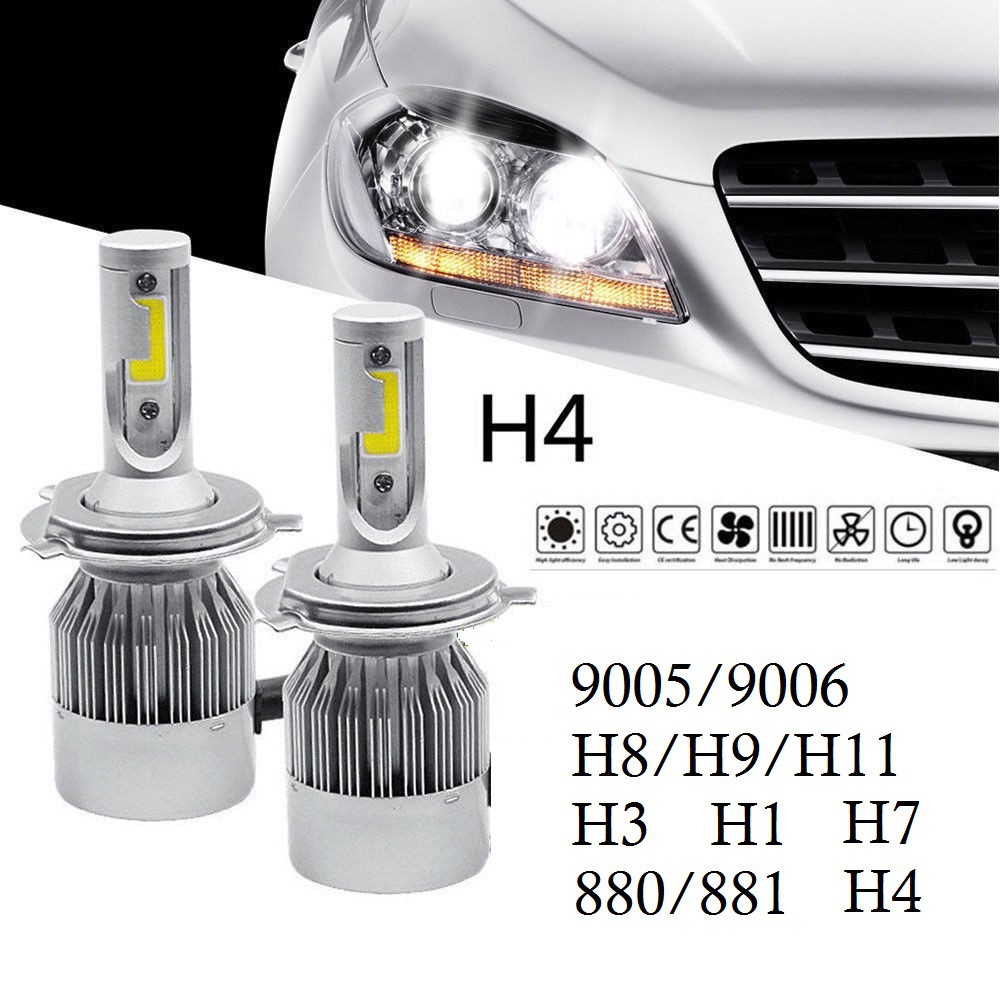 2Pcs DOB LED Headlight H8 H9 H11 1400W 210000LM 6000K Low Beam Fog White Bulb