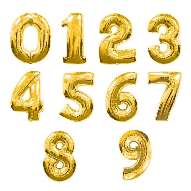 40 inch golden number balloon birthday party decoration